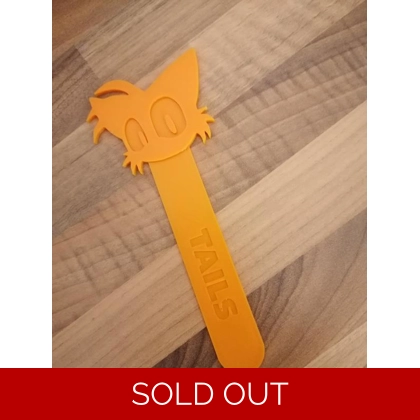 Sonic the Hedgehog Classic Tails 3D Printed Bookmark